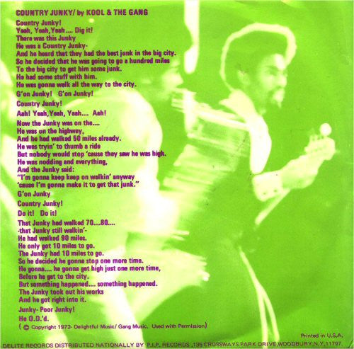 Kool & The Gang : Country Junky / I Remember John W. Coltrane (7")