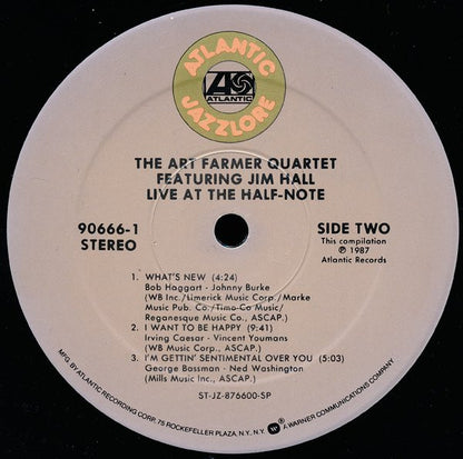 Art Farmer Quartet Featuring Jim Hall : Live At The Half-Note (LP, Album, RE, RM)