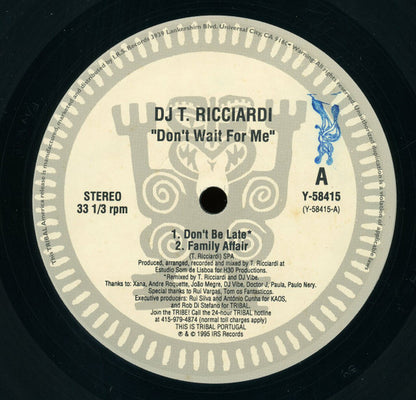 DJ Tó Ricciardi : Don't Wait For Me (12")