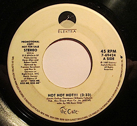 The Cure : Hot Hot Hot!!! (7", Single, Promo)