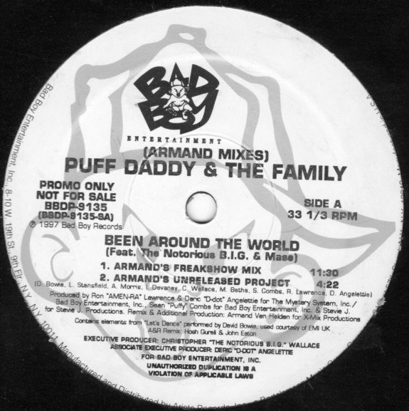 Puff Daddy & The Family : Been Around The World (Armand Mixes) (12", Promo)