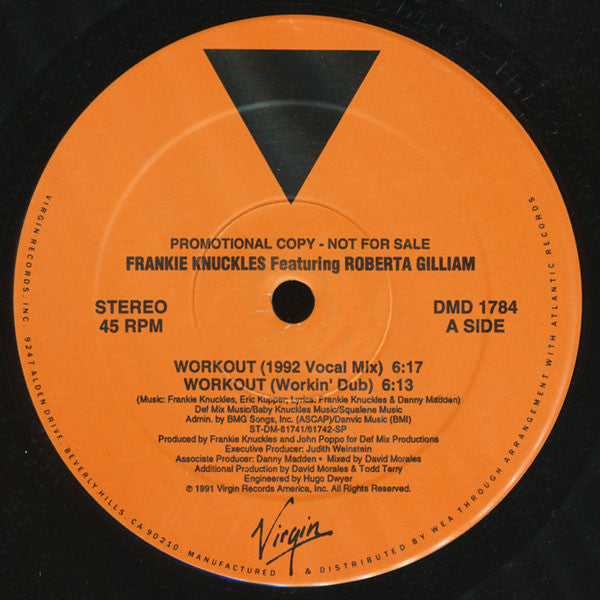 Frankie Knuckles Featuring Roberta Gilliam : Workout (12", Promo)