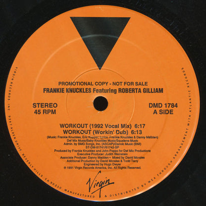 Frankie Knuckles Featuring Roberta Gilliam : Workout (12", Promo)