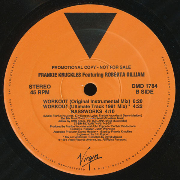 Frankie Knuckles Featuring Roberta Gilliam : Workout (12", Promo)
