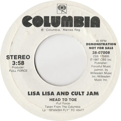 Lisa Lisa & Cult Jam : Head To Toe (7", Promo, Styrene, Car)