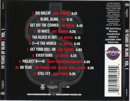 Various : 10 Years Of Bling Vol. 1 (CD, Comp, Enh)