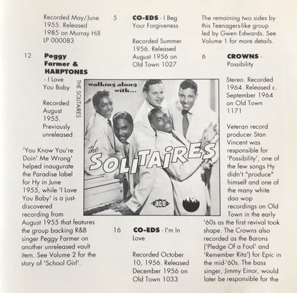 Various : Old Town Doo Wop Volume 3 (CD, Comp, Mono)