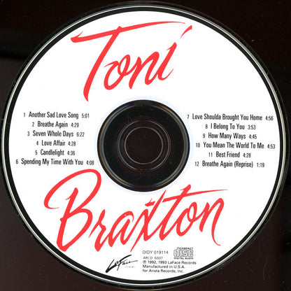 Toni Braxton : Toni Braxton (CD, Album, Club, RE, Son)