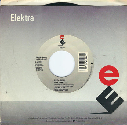 Anita Baker : Talk To Me (7", Single, Spe)