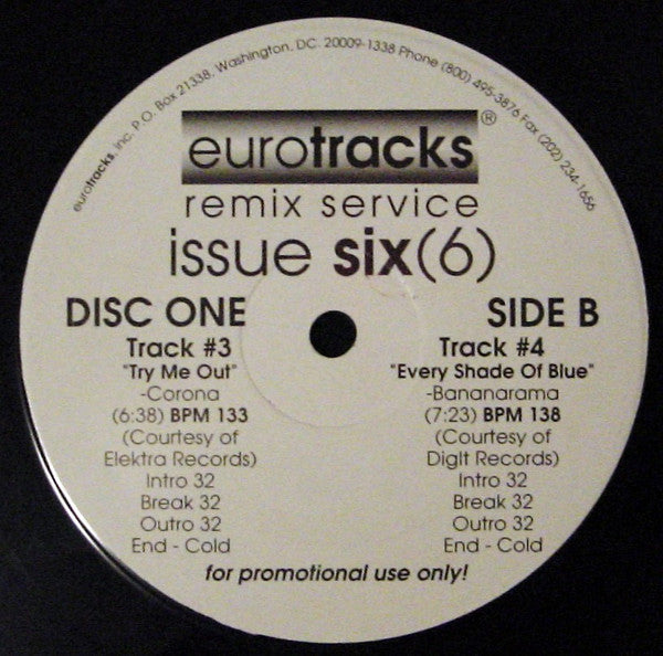 Various : Eurotracks Issue Six (6) (3x12", Comp, Promo)