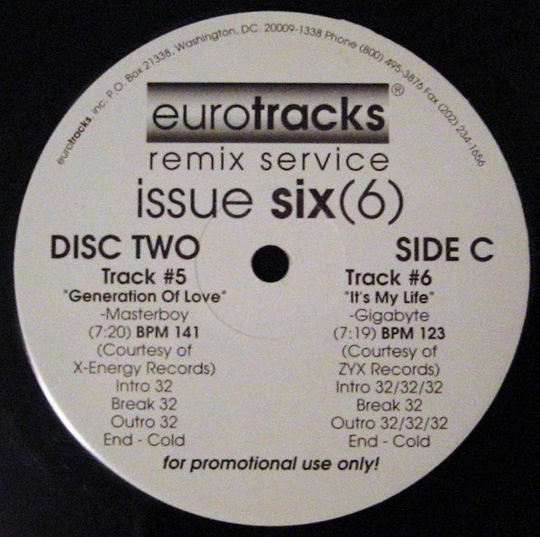 Various : Eurotracks Issue Six (6) (3x12", Comp, Promo)