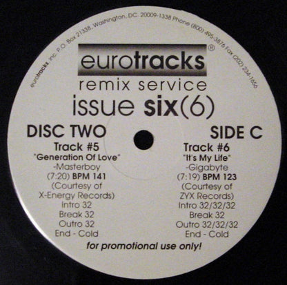 Various : Eurotracks Issue Six (6) (3x12", Comp, Promo)