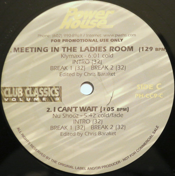 Various : Club Classics Volume 9 (2x12", Comp, Promo)