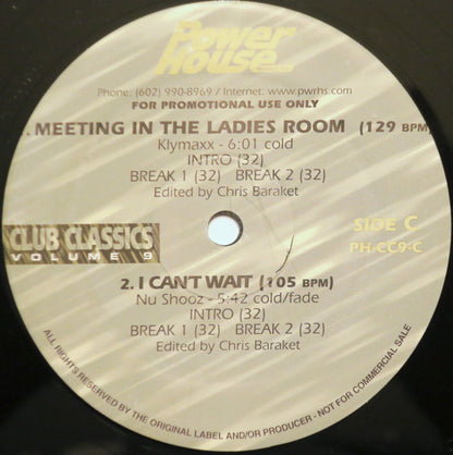 Various : Club Classics Volume 9 (2x12", Comp, Promo)