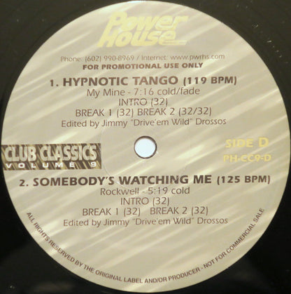 Various : Club Classics Volume 9 (2x12", Comp, Promo)