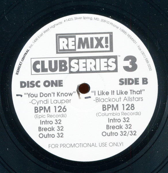 Various : Club Series Volume 3 (4x12", Comp)