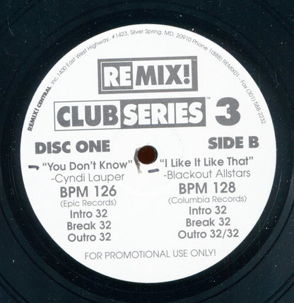 Various : Club Series Volume 3 (4x12", Comp)