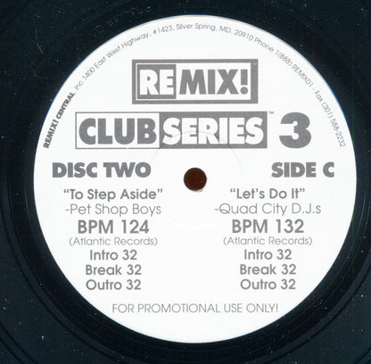Various : Club Series Volume 3 (4x12", Comp)