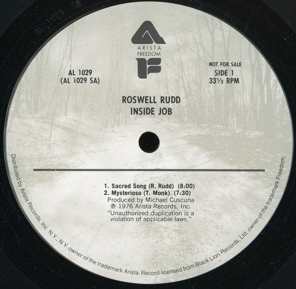 Roswell Rudd : Inside Job (LP, Album, Promo)