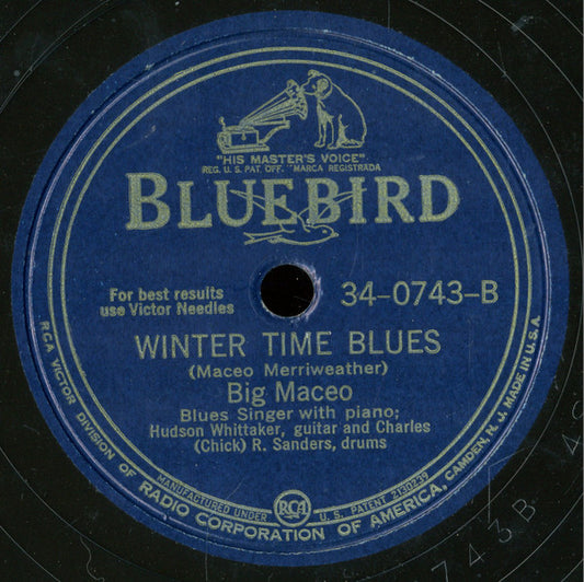 Big Maceo : Chicago Breakdown / Winter Time Blues (Shellac, 10")