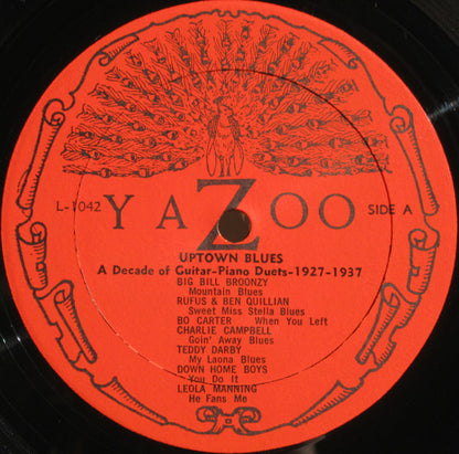 Various : Uptown Blues (A Decade Of Guitar-Piano Duets 1927-1937) (LP, Comp)