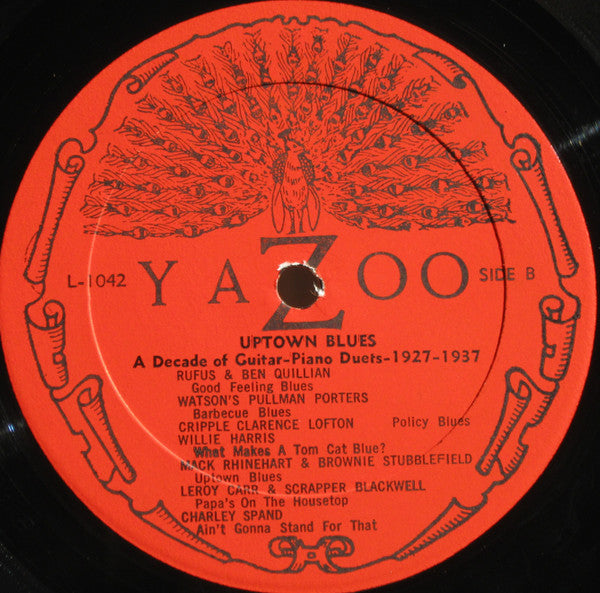 Various : Uptown Blues (A Decade Of Guitar-Piano Duets 1927-1937) (LP, Comp)