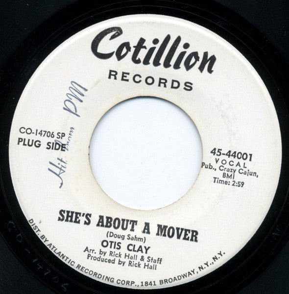 Otis Clay : She's About A Mover / You Don't Miss Your Water (7", Promo, SP)