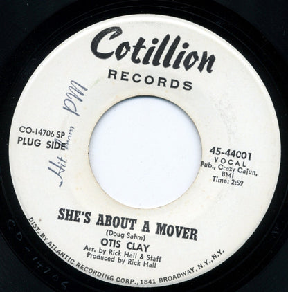 Otis Clay : She's About A Mover / You Don't Miss Your Water (7", Promo, SP)
