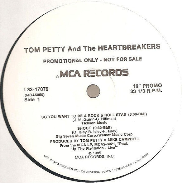 Tom Petty And The Heartbreakers : Pack Up The Plantation Live! Sampler (12", Promo)
