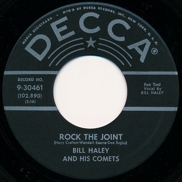 Bill Haley And His Comets : Rock The Joint / How Many (7", Glo)
