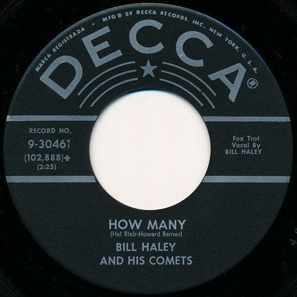 Bill Haley And His Comets : Rock The Joint / How Many (7", Glo)