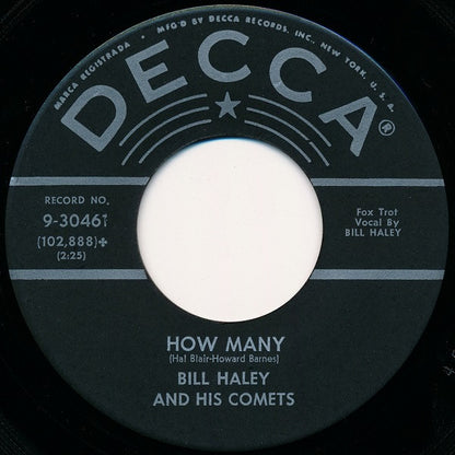 Bill Haley And His Comets : Rock The Joint / How Many (7", Glo)