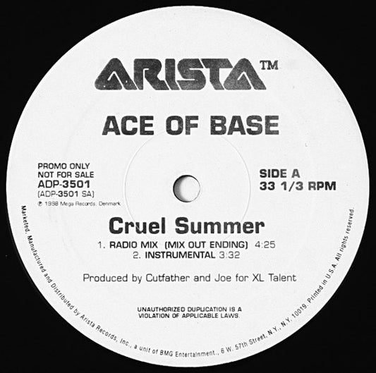 Ace Of Base : Cruel Summer (12", Promo)