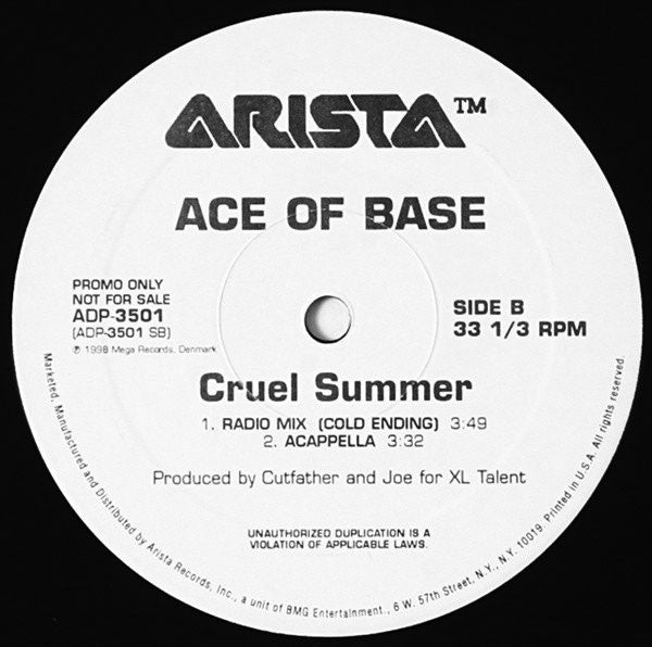 Ace Of Base : Cruel Summer (12", Promo)