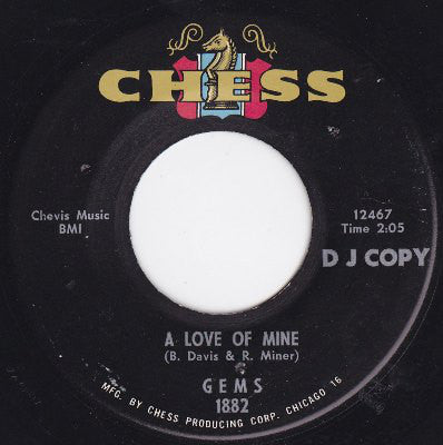 The Gems (2) : A Love Of Mine (7", Promo)
