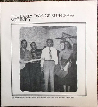 Various : The Early Days Of Bluegrass Volume 1 (LP, Comp)