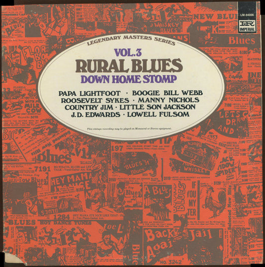 Various : Rural Blues Vol 3: Down Home Stomp (LP, Comp)