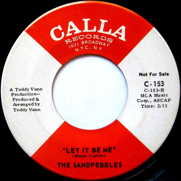 The Sandpebbles : Soul Keeps Rolling Along (7", Single, Promo)
