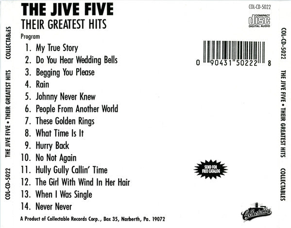 The Jive Five : Their Greatest Hits (CD, Comp, RE)