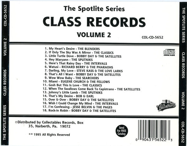 Various : Spotlite On Class Records, Volume 2 (CD, Comp)
