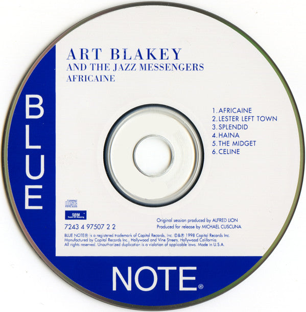 Art Blakey & The Jazz Messengers : Africaine (CD, Album, Ltd, RE, RM)