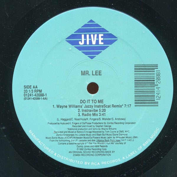 Mr. Lee : Do It To Me (12")
