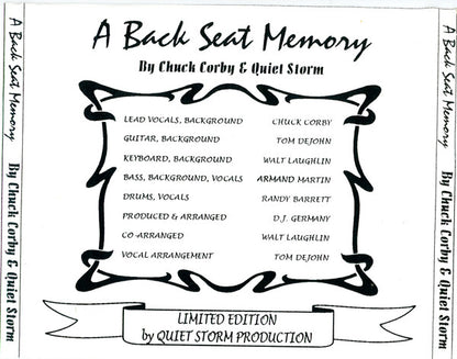 Chuck Corby & Quiet Storm : A Backseat Memory (CD)