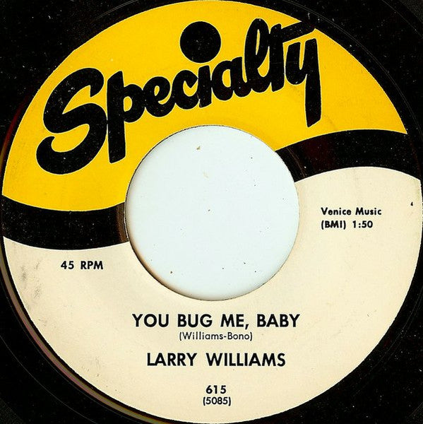 Larry Williams (3) : Bony Moronie / You Bug Me, Baby (7", Single, RE)
