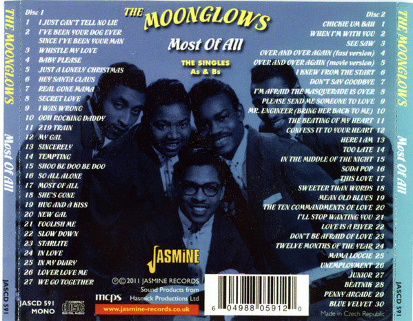 The Moonglows : Most Of All (The Singles A's & B's) (2xCDr, Comp)