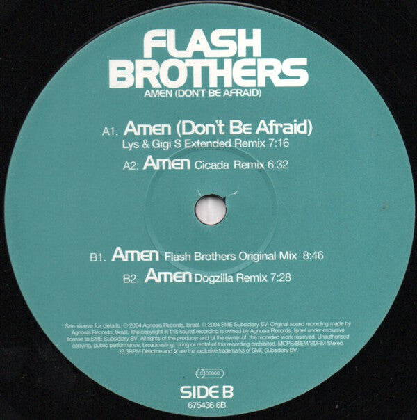 Flash Brothers : Amen (Don't Be Afraid) (12")