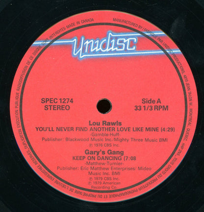 Lou Rawls / Gary's Gang : You'll Never Find Another Love Like Mine / Keep On Dancing (12")