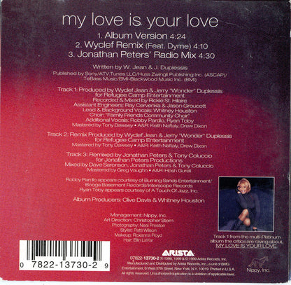 Whitney Houston : My Love Is Your Love (CD, Single, Car)