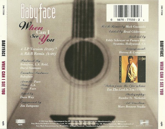 Babyface : When Can I See You (CD, Single)