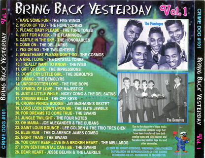 Various : Bring Back Yesterday Vol. 1 (CD, Comp)